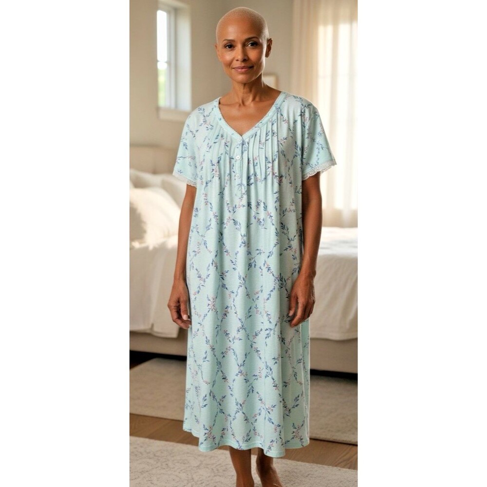 Miss Elaine NEW womens nightgowns LOT of 2 Size XL floral midi